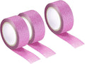 MECCANIXITY 0.6inch x 16.4ft Glitter Tape, Decorative Craft Tape Self Adhesive Stick Pink Purple 1.5cm x 5 M for Scrapbook, DIY Arts, Gift Wrapping Pack of 3