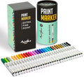 Acrylic Paint Markers Set of 30 Paint Pens – Fine Tip for Rock, Fabric, Wood, Ceramic, Glass & Canvas – Permanent Art Supplies for Kids & Adults