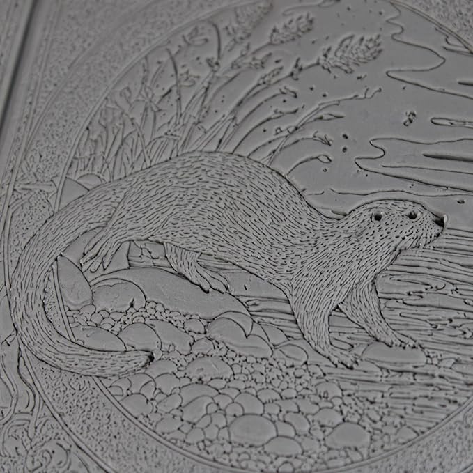 Otter Clay Texture Roller (4") - Freshwater Set #01 - Embossing Pattern Roller for Polymer & Ceramic Clay, Pottery & Crafts