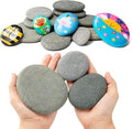 Simetufy 15pcs Rocks for Painting, 5pcs Each 2-3in, 3-4in, 4-5in, Flat & Smooth Rocks for Arts & DIY, Kindness Painting Stones