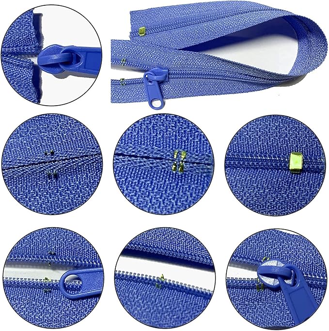 DOITEM Zipper Tape 3 mm Nylon Endless Zipper Set with Slider - 5 Colors