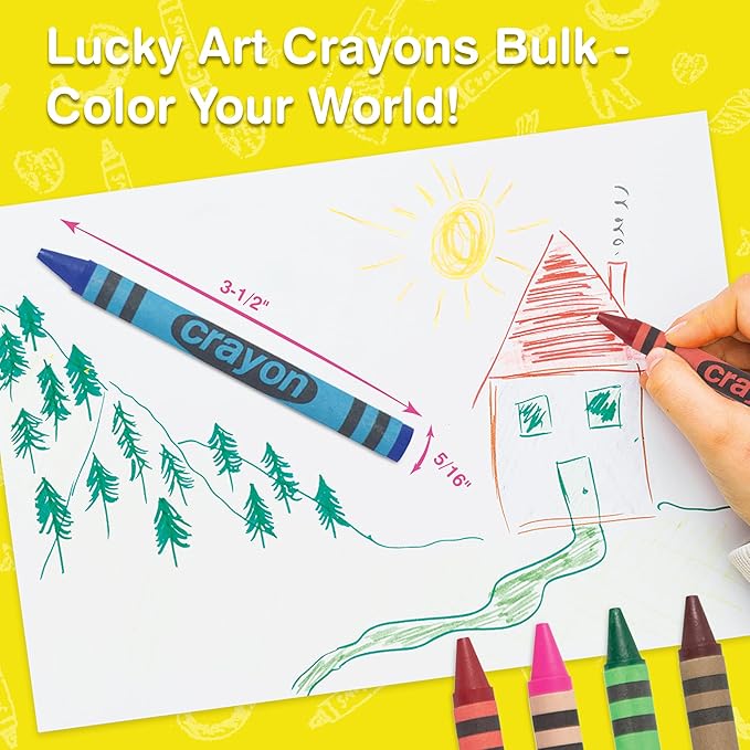 80 Count Single Color Crayons Bulk Pack - BLUE single color crayon refill - Regular size crayons (5/16" x 3-1/2")