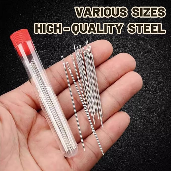 37PCS Sewing Tool Set, Needles Thread Hand Repair Tools, Multi-Purpose Needle and Thread Kit, Portable DIY Hand Made Craft Set, Sewing Working Kit for Beginners, Sew Supplies Gifts (34 Pcs)