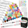 Taotree Alcohol Brush Markers Set Art Supplies, 61 Colors Dual Tip Art Coloring Markers Pens, Brush & Chisel Tip Sketch Pens, Drawing Supplies Gift for Artist Adult Coloring Book Painting, Sketching