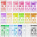 2800 Pcs Self Adhesive face Rhinestones gems Stickers in 20 Colors, 6 Sizes Stick on Jewels for Body, Face, Hair and Craft DIY Decorations(3/4/5/6/8/10mm)