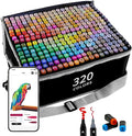320 Colors Alcohol Markers with APP, Dual Tip Art Marker for Adults Coloring Books, Alcohol Based Illustration Markers Set for Adult Artist Drawing Sketching Painting Lettering Cards