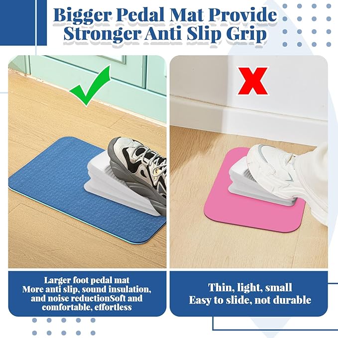 3 Pcs Sewing Machine Muffling Mat Pedal Mat Sewing Machine Pad No Slip Rubber Stay in Place Mats for Calms Vibration(Blue,15 x 20 Inch,14 x 9 Inch,14 x 11 Inch)