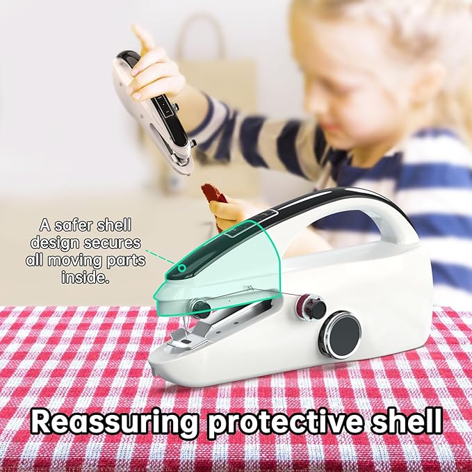 Handheld sewing machine,easy to use, electric sewing machine，fast sewing speed, Easy sewing of clothes and fabrics, suitable for beginners DIY