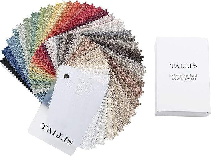 ChadMade Tallis Series Flax Textured Fabric Swatches Sample Book