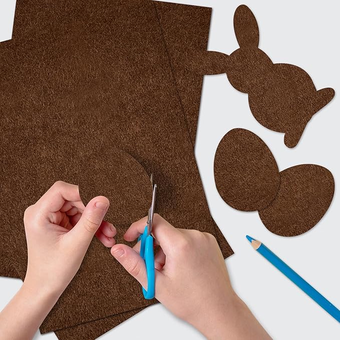 20 Pcs Brown Felt Fabric Sheet 8" x 12" Assorted Color Felt Fabric Sheets for Crafts DIY Handcraft Sewing Squares Patchwork Nonwoven