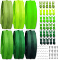 #5 Nylon Zipper Tape for Sewing: YZSFIRM 24 Yards Green Series by The Yard Nylon Coil Zippers for DIY Sewing Craft with 30 Bulk Metal Zipper Slider