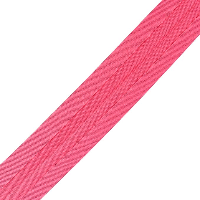 Mandala Crafts 55 Yards 1/2 Inch Hot Pink Double Fold Bias Tape for Sewing - Bias Binding Tape for Quilting Binding, Hemming, Seam, and Fabric Piping