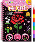 FUNNYB&G Foil Art Craft for Kids - Crafts Gift Party Favors Stocking Stuffers for Kids Art Supplies Creative Birthday Gift Travel Toys for Girls Boys 4 5 6 7 8 9 Years Old (Flower)
