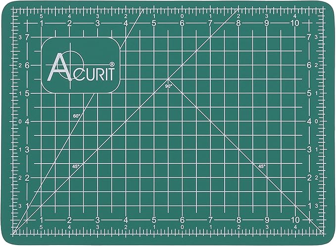 Acurit Self-Healing Cutting Mats - Self-Healing Craft Mats for Cutting, Measurements, Studios, Design, & More! - [Green - 9x12"]