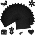20 Pcs Black Felt Fabric Sheet 8" x 12" Assorted Color Felt Fabric Sheets for Crafts DIY Handcraft Sewing Squares Patchwork Nonwoven