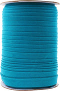 Mandala Crafts 55 Yards 1 Inch Teal Double Fold Bias Tape for Sewing - Bias Binding Tape for Quilting Binding, Hemming, Seam, and Fabric Piping