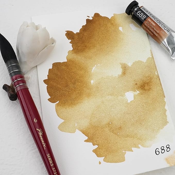 PHOENIX Professional Watercolor Paint Single Tube - 0.47 Fl Oz / 14ml - Raw Umber
