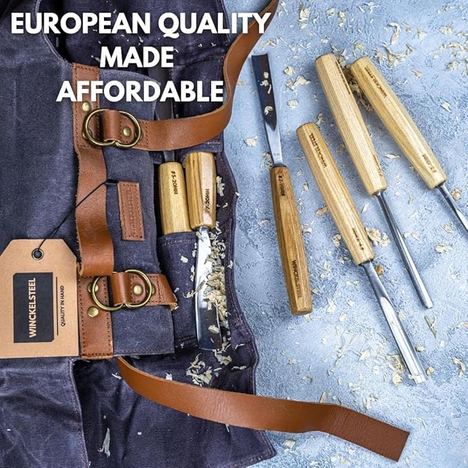 Wood Carving Tools Set of 12 Wood Chisels - Glides Through Wood Like Butter - Quality Carving Tools Chisel Set for All Skill Levels, Woodworking Tools for Hobbyists Or Professionals