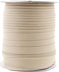 Mandala Crafts 55 Yards 1 Inch Beige Double Fold Bias Tape for Sewing - Bias Binding Tape for Quilting Binding, Hemming, Seam, and Fabric Piping