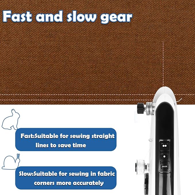 Handheld sewing machine，Mini double speed adjustable portable, Two-speed adjustable electric small sewing machine for beginners, Easy to use and quick sewing, fabrics, DIY home travel.
