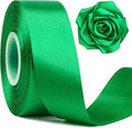 1-1/2 Inch Wide Emerald Green Satin Ribbon, 50 Yards Solid Polyester Fabric Ribbon for Roses Making, Gift Wrapping, Holiday Party Decor, Wedding Decorations, Crafts, Bows