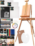 DJAR 89 pcs Acrylic Art Set with French Easel for Professional Artist, Painting Kit with paintbrushes, Canvas, Acrylic Art Supplies Kit for for Adults