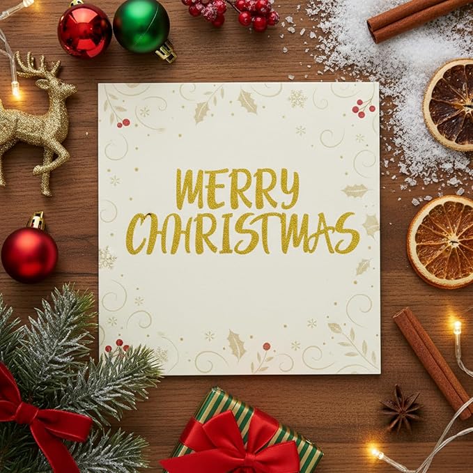 TaoBary 416 Pcs Christmas Letter Stickers 8 Sheets Alphabet Stickers 2 Size Vinyl Cursive Self-adhesive Letter Personalized Decor for Scrapbooking Water Bottle Christmas Craft(1'', 1.5'',Glitter Gold)