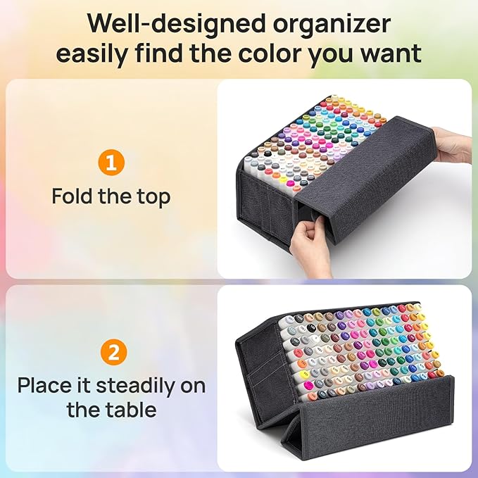 Profill 120 Color Marker Set Brush&Fine Tip Bold Bigger Ink Max Capacity Built for Creators Artist Adults Coloring Illustration