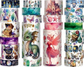 Washi Tape Set 23 Rolls, Magic & Fairy Themed Scrapbook Tape for Bullet Journal Set, Colored Masking Tape for Scrapbooking Supplies, Junk Journaling, DIY Craft (Dragons/Cats/Castles)