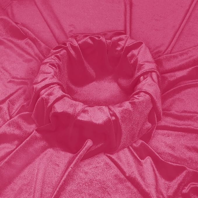 KKJIAF Pink Stretch Velvet Fabric 60 Inch Wide, 5 Yard Soft Stretchy Fabric for Sewing Clothes, Apparel, Costume, Crafts - 90% Polyester 10% Spandex
