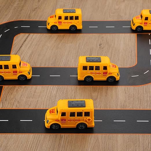HFKPJRT 3 Inch Road Tape for Kids, Black Residue Free Road Tapes for Toy Cars, 2 Rolls Roadway Tape with Curves, Race Car Track Tapes for Kids Birthday Party Racing Party Decoration, 32.8 FT Long