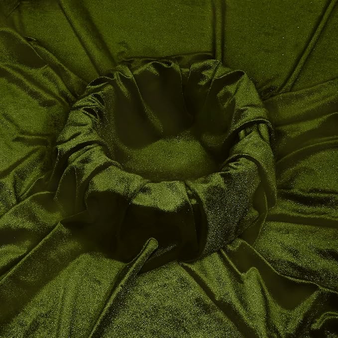KKJIAF Olive Green Stretch Velvet Fabric 60 Inch Wide, 5 Yard Soft Stretchy Fabric for Sewing Clothes, Apparel, Costume, Crafts - 90% Polyester 10% Spandex