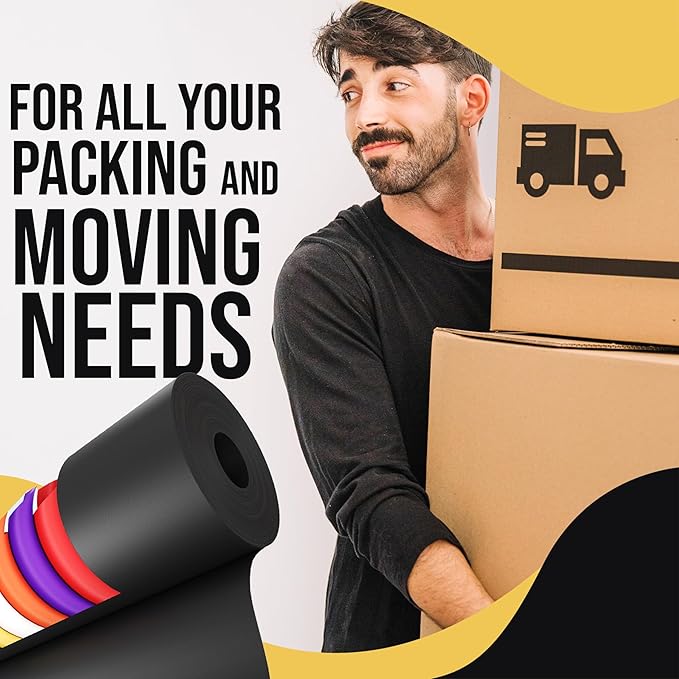 Crown Display Black Kraft Paper Roll - 17.75" X 1320" (110' Ft) - Colored Wrapping Paper - Shipping & Packing Paper - Craft Supplies