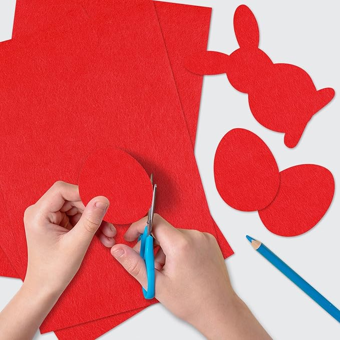 20 Pcs Red Felt Fabric Sheet 8" x 12" Assorted Color Felt Fabric Sheets for Crafts DIY Handcraft Sewing Squares Patchwork Nonwoven