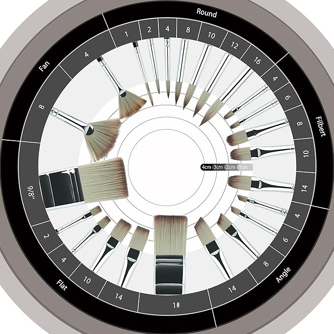 ARTIFY 25 Pieces Professional Paint Brush Set – Expert Series Synthetic Nylon Brushes for Acrylic, Oil, Watercolor, Gouache – No Shedding, Canvas Roll Case & Palette Knife, Artist Gifts Art Supplies