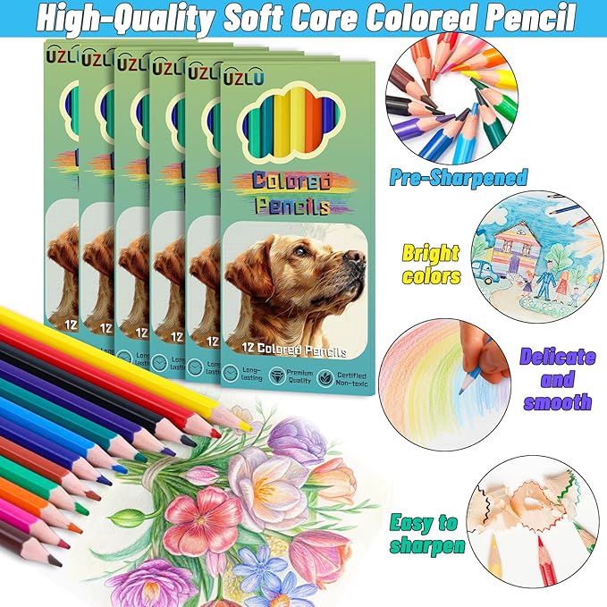 360 Count Colored Pencils Bulk, 30 Packs Colored Pencils, 12 Colors Pre-sharpened Coloring Pencils for Adults, Bulk School Supplies for Teachers, Classroom Prizes, Drawing Sketching Shading