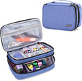 Luxja Sewing Accessories Organizer, Double-Layer Sewing Supplies Organizer for Needles, Scissors, Measuring Tape, Thread and Other Sewing Tools (NO Accessories Included), Dark Blue