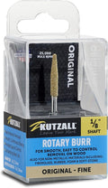 Kutzall Original Taper Rotary Burr, 1⁄8" Shaft, Fine -Wood Carving Bit for Dremel, Foredom, DeWalt, Milwaukee. Abrasive Tungsten Carbide, 1⁄8" (3.1mm) Head Dia. X 7⁄8" (22.2mm) Length, T-18-EG