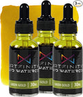 Liquid Watercolor Paint 30 ml Bottle - 3 Pack, Green Gold - Vibrant Dye-Based Liquid Watercolor w/Glass Pipette, Fast-Drying, Fine Art Paint for Calligraphy, Airbrushing & Traditional Art