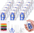 Knitgrip 15 Boxes Mini Travel Sewing Kit Quick Fix Mini Sewing Kits Travel Size Bulk Basic Portable Pre Threaded Needle Emergency Repair Tool for Beginner Traveler Home Hotel