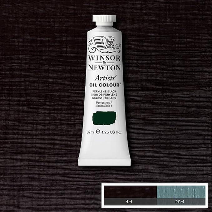 Winsor & Newton Artists' Oil Color, 37ml (1.25 oz) Tube, Perylene Black