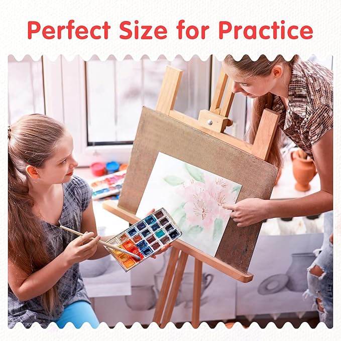 FIXSMITH Canvas Boards for Painting 8x10 Inch, Super Value 4 Pack Paint Canvases, White Blank Canvas Panels, 100% Cotton Primed, Painting Art Supplies