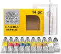 Winsor & Newton Galeria Acrylic Paint, 10 x 60ml (2--oz), Complete 14 Piece Set
