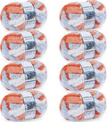 Chunky Yarn for Hand Knitting - #10 Chunky Chenille Blanket Yarn, Jumbo Big Thick Chunky Yarns for Crocheting, Tie Dye Bulky Knit Yarns, 8 Skein (25 yds 8 oz Each Skein), Multi Orange&Grey