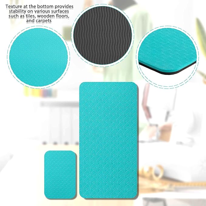 2 Pcs Sewing Machine Muffling Mat Pedal Sewing Mat Reduce Vibrations Noise No Slip Machine Accessories for Quilting(17'' X 36'' and 9'' X 14'',Blue, Black)