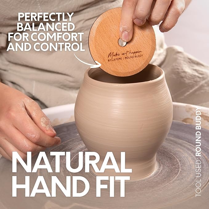 Byllstore Essential Pottery Ribs for Clay | Shaping & Smoothing Tools | Solid Beech Wood | 6-Pack