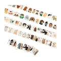 WT Tail Waggers Washi Tape Sticker Set, 4 Rolls, Original Designs, Cute Pet-Themed Decorative Tape for Scrapbooking, Journaling, Planners & DIY Crafts
