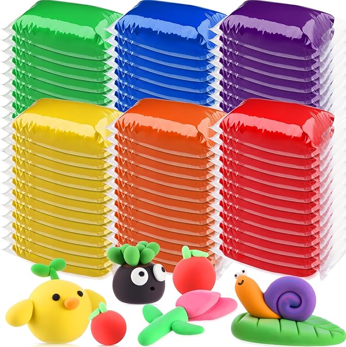 72 Pcs 38oz Air Dry Clay Bulk Modeling Magic Ultra Lightweight Foam Modeling Clay for Kids Adults DIY Gifts Party Arts Crafts and School Project Supplies(Fresh Color)
