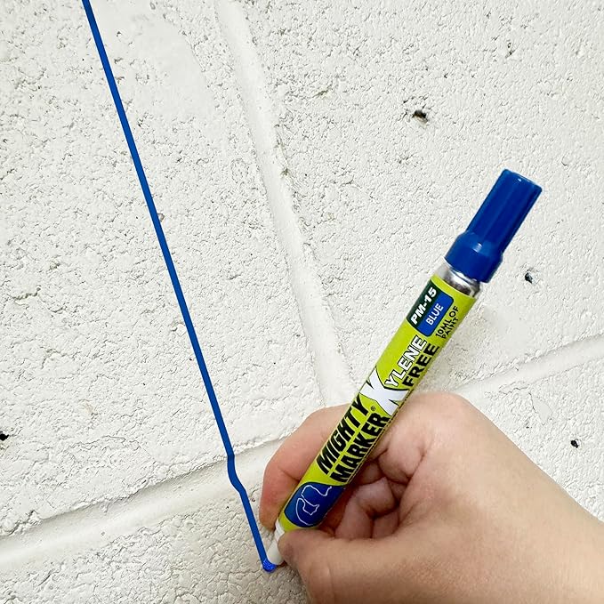 PM-15, Eco-Friendly Paint Marker, Alcohol-Based & Xylene-Free, Waterproof & Permanent, 10ml, 2.3mm Tip, 8 Bonus Tips, Made in USA, Blue 8 Pack