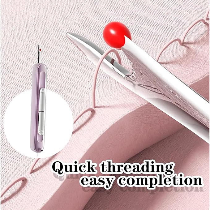 2 in 1 Needle Threader Seam Ripper: Upgraded Automatic Sewing Machine Opening Machine Quilting Supplies Sewing Kit Rapid Sewing Machine Circular Sewing Machine (Green)